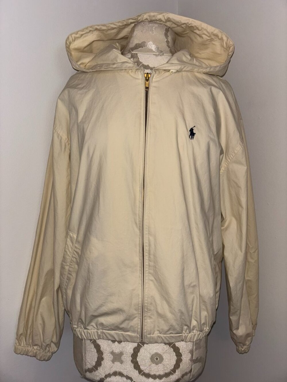 VTG 90s Polo Sport Ralph Lauren Men's Hooded Cotton Windbreaker Jacket M Y2K